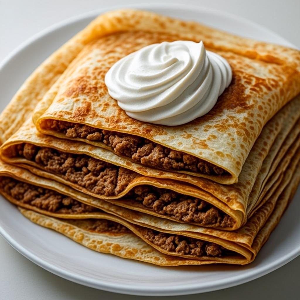 Блины с мясом